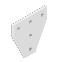 MODULAR SOLUTIONS TIE PLATE 135MM X 135MM X 6MM&lt;BR&gt;T SHAPE WITH STAINLESS STEEL HARDWARE